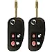 KeylessOption Keyless Entry Remote Control Car Flip Key Fob Replacement for NHVWB1U241 (Pack of 2)