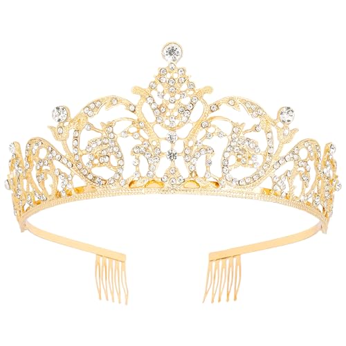 Didder Metal Tiara Halloween Costume Party Prom Queen Crown, Birthday Quinceanear Pageant Queen Tiaras and Crowns for Women and Girls