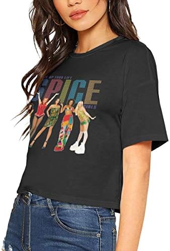 Spice Up Your Life Spice Girls Sexy Exposed Navel Female T-Shirt Bare Midriff Crop Top T Shirts