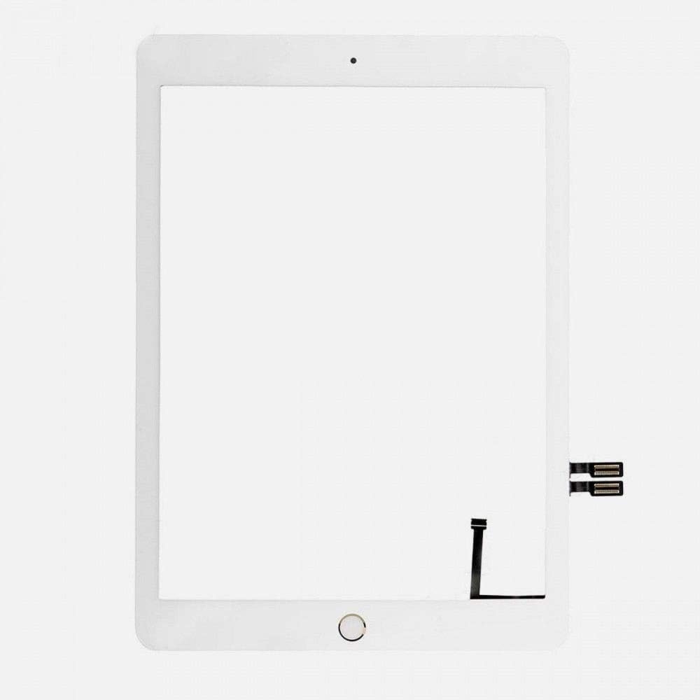 BESTeck White Screen Glass Digitizer Replacement Kit for iPad 9.7" (2018) iPad 6 6th Gen A1893 A1954 with Gold Home Button, Pre-Installed Adhesive and Tools