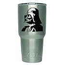 DD396 2-Pack Darth Vader Star Wars Inspired Decal Sticker (DECAL ONLY CUP NOT INCLUDED) | 3 Inches | Premium Quality Black Vinyl | Yeti RTIC Orca Ozark Trail Tumbler Decal