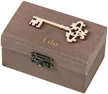 Wooden Bearer Box Personalized Retro Wedding Ring Box Holder Shabby Chic Rustic (G)