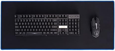 LANGSHOP HOUSWOUKER Extended Gaming Mouse Pad Waterproof Anti Slip Rubber Base Computer Keyboard Mouse Mat