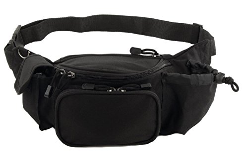 Mens Large Polyester 5 Pocket Fanny Fannie Hip Waist Pack Bag