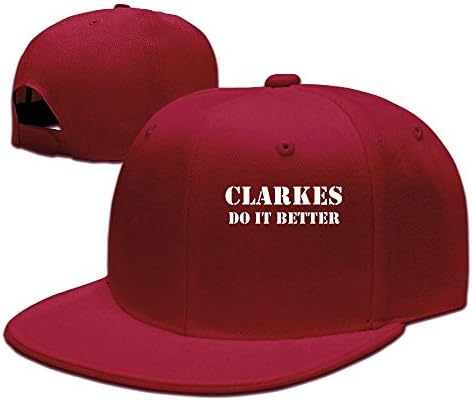 Clarkes Do IT Better Classic Cotton Dad Hat Adjustable Plain Cap Polo Style Low Profile Red