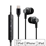 Gopala MFi Certified Lightning Earphones/Headphones for iPhone 7, in Earbuds with Stereo Mic&Remote Control, Compatible with iPhone, iPod and iPad