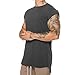 Magiftbox Mens Workout Gym Tanks Muscle Shirts Drop Shoulder Tee T-Shirts For Running Jogging T03_Dark-Gray_US-L