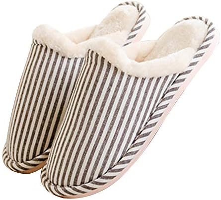 Vommpe Home Cotton Slippers Bedroom Slippers Home Breathable Slippers Women Travel Slipper Men Cool Warm SlippersUnisex Shoes for Spa Party Guest