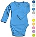 Boys Girls Baby Bodysuit made with Organic Cotton - Kimono Style with Side Snaps and Gloved Sleeve