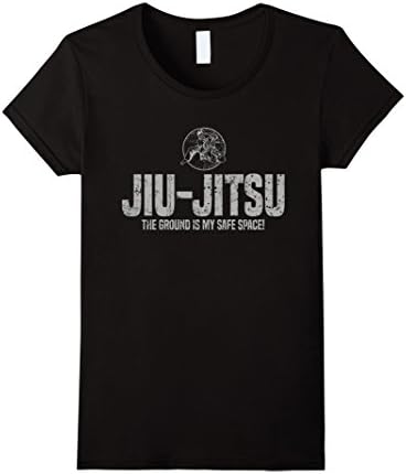 Womens Jiu Jitsu The Ground Is My Safe Space | Grappling T-Shirt Small Black
