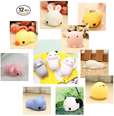 Cuddly Squishy Stretchy Toy - 12 PCS Stress &amp; Anxiety Reliever