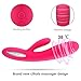 SVAKOM Adonis 100% Waterproof Ribbed Warming Rabbit Vibrators Vibrator with Heating Mode for Women/Couples (Plum Red)