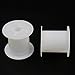 Bluemoona 20 PCS - Empty Plastic Wire Spools Bobbins ROUND ENDS For Various Size Cord Ribbon (WHITE)