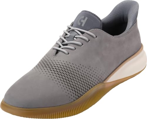 Cole Haan Men's 6.Zerogrand Laser Cut Quick-On Oxford, Steel Gray/Natural/Gum Nubuck, 7-M US at Amazon