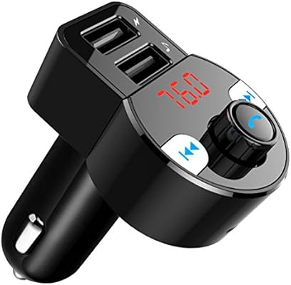 Sruik スリューク Fmトランスミッター Bluetooth 4 2 高音質 ハンズフリー通話 Microsdカード Usbメモリに対応 2 Usbポート 5v 2 1a 1a Iphone Android 12v 24v車対応 日本周波数仕様 76 0 90 0mhz 日本語説明書付き 技適認証済 メーカー1年保証 ブラック