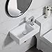 HOROW Bathroom Small Wall Mount Rectangle Corner Sink White Porcelain Ceramic Vessel Sink, Right Hand