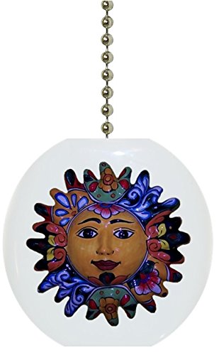 Talavera Sun Solid Ceramic Fan Pull
