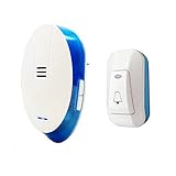 Wireless Doorbell,WT Waterproof Door Bell Kit,500 Feet Operating, 32 Chimes, 3 Level Volume, LED Indicator, 1 Plug-In Receiver & 1 Push Button Transmitter