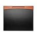 Rolodex Wood and Faux Leather Desk Pad, Mahogany and Black (81769)