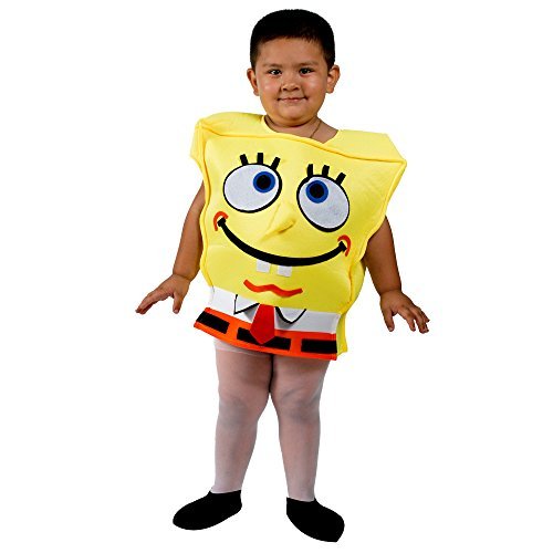 Spongebob Kids Child Yellow Halloween Costume Size 3-5 Years Old