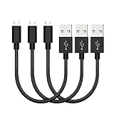 AOSOK Micro USB Cable, 3Pack 1ft(30cm) Premium Short Nylon Braided High Speed [Fast Charger] Android Charger Cables for Galaxy S7/S6/S5,Note 5/4/3,HTC,LG,Nexus Sony and more (Black)