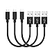 AOSOK Micro USB Cable, 3Pack 1ft(30cm) Premium Short Nylon Braided High Speed [Fast Charger] Android Charger Cables for Galaxy S7/S6/S5,Note 5/4/3,HTC,LG,Nexus Sony and more (Black)
