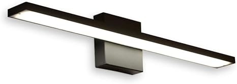 Comeonlight 24 Inch Led Vanity Light Fixture Modern Bathroom Light Fixtures 12w 800 Lumens Aluminum Material Bathroom Vanity Light 4500k White Color Ra 85 Black Amazon Com