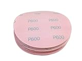 5 Inch 600 Grit High Performance Hook and Loop Wet/Dry Auto Body Film Sanding Discs, 50 Pack