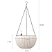 Growers Hanging Basket, Indoor Outdoor Hanging Planter Basket, 10.4 in.Round Resin Garden Plant Hanging Planters Decor Pot (White)