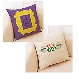 BETHANY STEVENS Friends TV Show Merchandise Pillow Case Set of 2 1818 inch - Central Perk Coffee-Monica's Door Frame- Sofa Cushion Covers