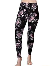 Leggings de moda supersuaves estampados, cintura elástica delgada, divertidos estampados coloridos
