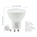 BRTLX 7W GU10 LED Bulb Non-Dimmable 6000K Cool White 120 Degree Beam Angle 600lm Frosted 10-Pack