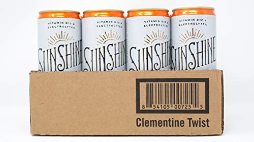 Sunshine Sparkling Energy Drink, Clementine Twist, Vitamin C, Electrolytes, 70mg of Natural Caffeine, 12oz (pack of 12) - Image 4