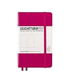 Leuchtturm1917 Pocket Hardcover Notebook, 3.5 X 5.9 inches, 185 Dotted Pages, Berry (344805)