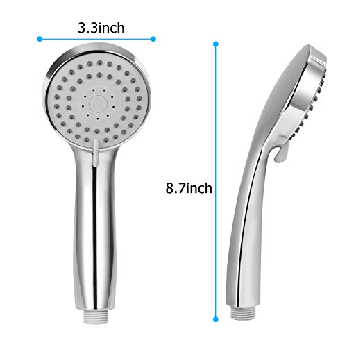 Benewell Handheld High Pressure Shower Head with Hose, Bracket and Teflon Tape - Easy Installation Rainfall Hand Held Showerhead & Adjustable Mount, Best for Massage,Spa