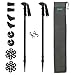 Vive Anti Shock Trekking Poles (Pair) - Collapsible Hiking Sticks - Ultralight Antishock Trek Walking Staff - Rubber Ice Snow Tip - Running, Walking Cane for Men, Women - Backpack and Camping Gear