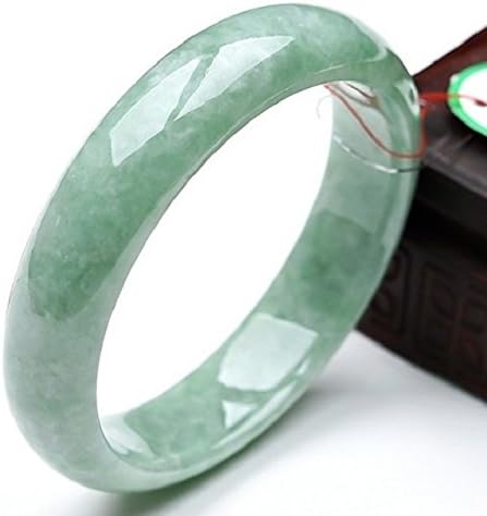 Buy 3 get 1 Natural Jade Jade Bracelet Bangle Light Green Jade Light Green Emerald Green Floating Flowers Jade Child Shall Fight hin Court (99 (60-62mm)