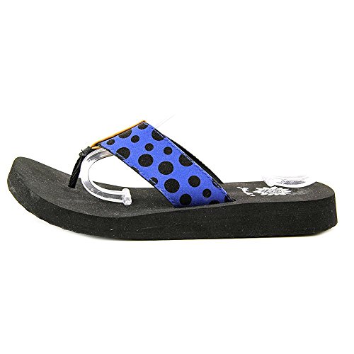 purple yellow box flip flops