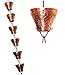 U-nitt 8-1/2 feet Pure Copper Rain Chain: Embossed Sunflower 8.5 ft Length #5501