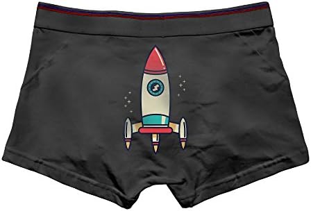 Rocket Ship Space Men Soft Underwear Sport Boxer Brief Pajamas Pyjama Trousers M