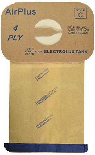 EnviroCare Style C 48 Electrolux Type C Tank Model Vacuum Cleaner Bags 4 Ply, tan