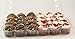 Chefible Premium 24 Mini Cupcake Container - Set of 12 | Extremely Durable Plastic Disposable Cupcake Boxes | Two Dozen Cavity for Mini Cupcakes