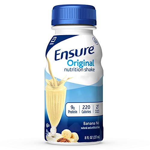 Ensure Original Nutrition Shake With 9g of Protein, Meal Replacement Shakes, Banana Nut, 8 Fl Oz, 24Count