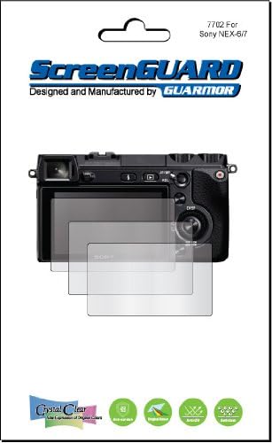 3X Premium Clear LCD Screen Protector for Sony Alpha NEX-7 NEX-6 A5000 A6000 Digital Camera, no Cutting, Exact fit (3 Pieces, GUARMOR Brand)