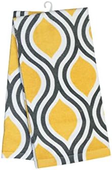 HOTEL Tear Kitchen Towel (2 Pack), Yellow/Grey