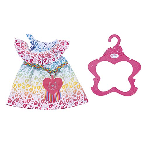 Zapf Creation BABY Born Puppenkleider - Modedesigner Kleidung - Regenbogen Leokleid