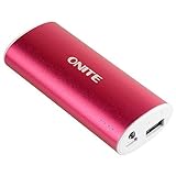 Onite Batería Externa 5600mAh, Power bank, Batería portatil,USB Cargador ,Batería Portátil para iPhone iPad iPod Tablets Teléfono inteligente Móvil MP3 MP4 PSP GPS Samsung Android ... (rosa)