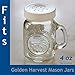 Plastic Lids with 12-Holes for Golden Harvest 4-Ounce Salt Pepper Shaker Mason Jars 48-400 2
