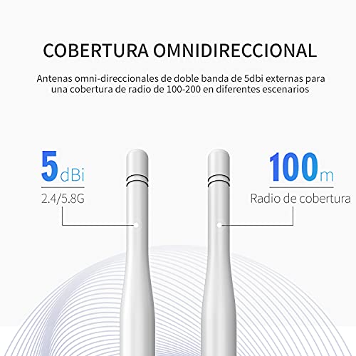 JOOWIN-1200-Mbps-Punto-de-Acceso-inalambrico-Exterior-24GHz-58GHz-Banda-Dual-Amplificador-de-senal-ApWiFi-RepetidorRouterPuente-Cuatro-ModosLleva-Antena-de-Alta-GananciaPoE
