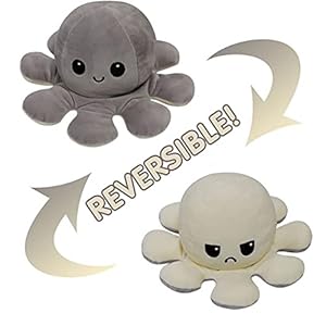 Octopus-Reversible-Plushie-Moody-Octopus-Fidgets-Toy-Soft-Creative-Toy-Doll-Stuffed-Animal-Double-Sided-Flip-Cute-Emotion-Mood-Gift-Boys-Girls-Unisex-Grey Octopus Reversible Plushie Moody Octopus Fidgets Toy Soft Creative Toy Doll Stuffed Animal Double Sided Flip Cute…